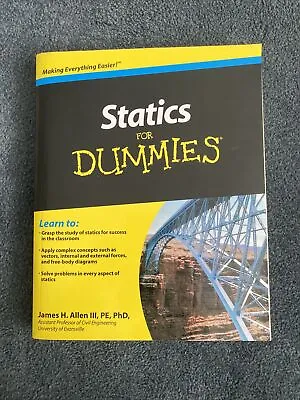 £5 • Buy Statics For Dummies By James H. Allen (Paperback, 2010)