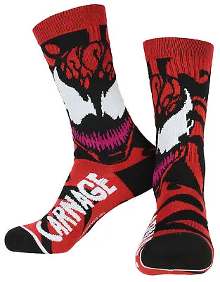 Marvel Carnage Supervillian Adult Crew Socks 1 Pair • $11.45