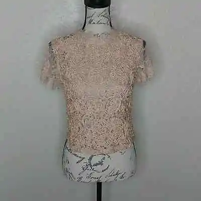 Zara Lace Short Sleeve Top Size M • $21.13