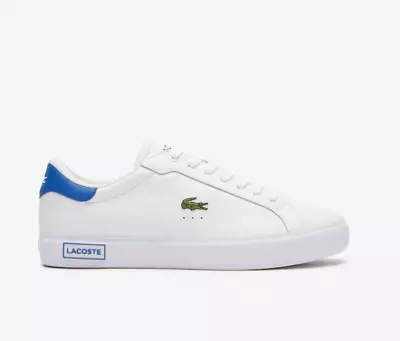 Lacoste Mens White Smart Casual Trainers Powercourt Sneakers - Size 8 • £79