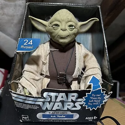 Star Wars Electronic Ask Yoda NEW & BOXED Box Untidy Trilogy Collection Hasbro • £20