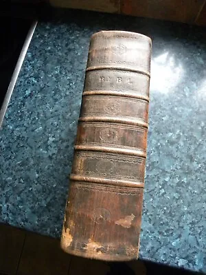 Welsh Leather Bound Bible 1829 Edited By Peter Williams-  Good Condition • £15