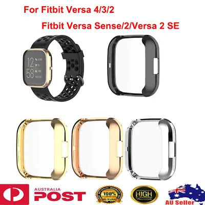 2X Fr Fitbit Versa 4 3 2 Sense 2 Case TPU Soft Shockproof Cover Screen Protector • $8.69
