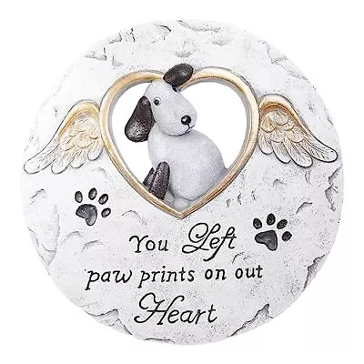 Stepping Stones Outdoor Decorative Stone Dog Memorial Stepping Stone Garden D... • $25.55