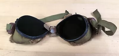Vintage WWII FGCO Military Aviator Pilot Goggles Or Ski Goggles • $25