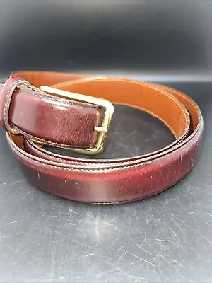 Men’s Coach Belt Leather Brass Buckle Cordovan 42 • $18