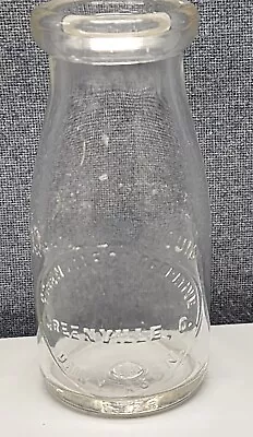 Vintage Half Pint Milk Bottle Greenville Ohio Operative Dairy Assn Dated 1-11-14 • $29.99