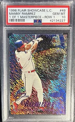 Manny Ramirez Psa 10 1998 Flair Showcase #49 Masterpiece 1/1 Row 1 Indians • $4999.99