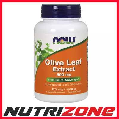 NOW Foods Olive Leaf Extract 500mg Free Radical Support - 120 Vcaps • £22