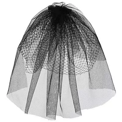 Women Mesh Veils Bridal Birdcage Veil Short Wedding Face Veil With Clip Black • $23.60