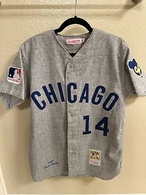 Vintage Mitchell & Ness Ernie Banks Chicago Cubs Jersey 40 M Medium • $349.99
