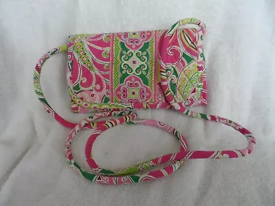 Vera Bradley Strap Wallet In Retired Pinwheel Pink Pattern • $14