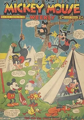 Original Micky Mouse Weekly Vol. 1 No. 33 September 19th 1936 • $175