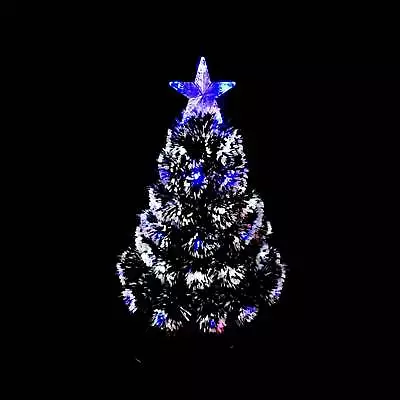60cm Table Top Fibre Optic Tree Blue White Twinkle LED Light Christmas Tree Deco • $45