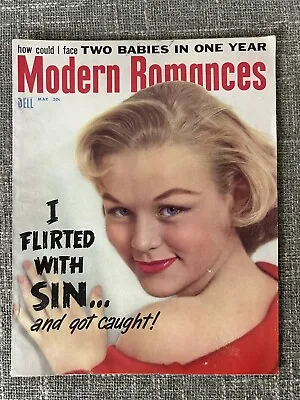 Modern Romances Magazine May 1956 Pulp Fiction Two Babies One Year Flirted W Sin • $20.19