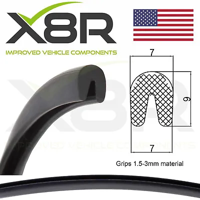 Small Car Black Rubber U Edge Channel Edging Protect Trim Seal Fits 1mm 2mm • $13.95