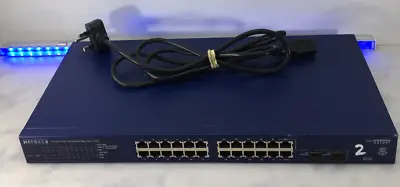 NETGEAR GS724T V3 ProSafe 24 Port Gigabit Smart Switch W/Rack Mount Ears UK #G4 • £34.98