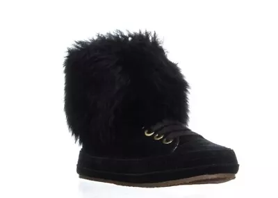 UGG ANTOINE FUR BLACK WOMEN SNEAKERS BOOTS 1019110-BLK Brand New • $99