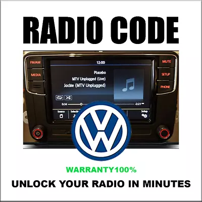 Unlock Navigation Vw Radio Codes Full Series Rns510 Mfd Mfd2 Rcd510 Fast Service • $7.99