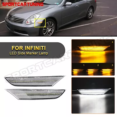 Sequential Switchback LED Side Marker Signal Lights For 03-06 Infiniti G35 Sedan • $39.59