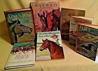 Horse Book Set 7 Marguerite Henry Cw Anderson Black Beauty Fury Stallion Morgan* • $57