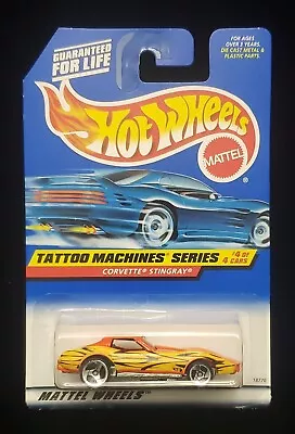 Hot Wheels Tattoo Machines Series Corvette Stingray #688 ** VINTAGE 1997 ** • $8