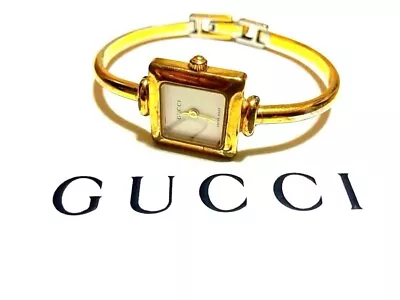 Gucci 1900L Watch Ladies 19mm White Gold Quartz Vintage Square Swiss Made • $74.42