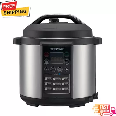 Countertop 6 Qt Pressure Cooker Programmable Digital LED Display Kitchen Cooking • $58.23