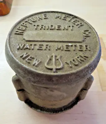 Vtg Antique Neptune Trident New York Steam Punk 10 Gallon Water Meter #4 • $22.50