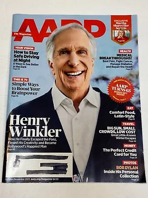 AARP The Magazine Oct Nov 2023 Henry Winkler Bob Dylan Martha Stewart Brainpower • $9.99