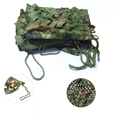 Military Woodland Camouflage Netting Cutable Camo Net Camping Hunting 4 SIZE • $17.99