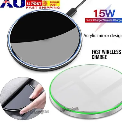 For 15W Wireless Charger Pad Fast Charging For IPhone 15 14 13 Pro Max Samsung • $9.99