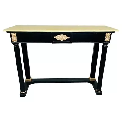 Louis XVI Maison Jansen Style Lacquered Marble Top Console Or Entryway Table • $2750