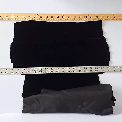 Black Velvet Fabric Scraps Remnants Samples Doll Dress Accessories Quilts Crafts • $4.50