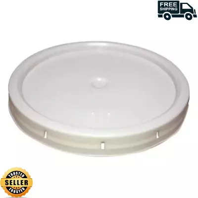 White Plastic Bucket Lid 5 Gallon 10 Pack Pail Lids Food Grade Hydroponics New • $29.99