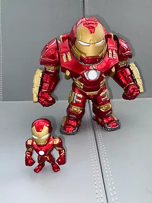 Jada Toys Diecast Metal Marvel Iron-Man Age Of Ultron Hulkbuster + Iron-Man Figs • £24.99