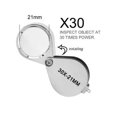 Jewellers  X 30 Magnifier Loupe Glass Jewellery Antiques Hallmark Eye Lens • £3.20