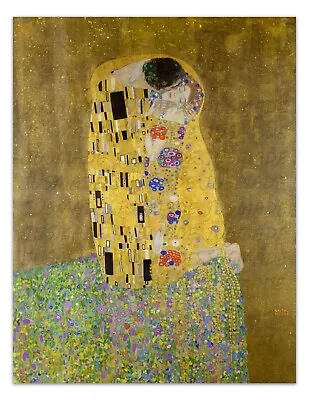 Gustav Klimt THE KISS 1907 Vintage Painting 17x22  Premium Art Print • $21.99