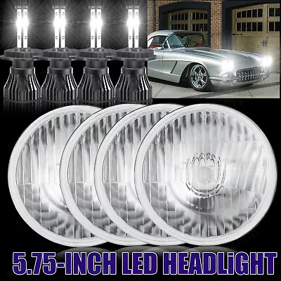 4PCS 5.75  5-3/4  LED Headlights Hi/Lo Beam 6000k For Chevy Chevelle 1964-1970 • $122.28