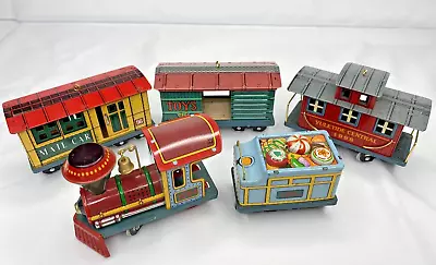 Hallmark 1994-98 Yuletide Central Tin Train Christmas Ornament Series ALL 5 • £48.25