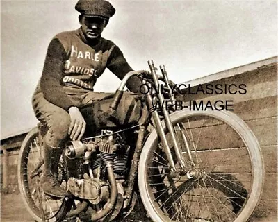 Harley Davidson Vintage Motorcycle Boardtrack Racer 8x10 Photo Daredevil Riders • $14.41