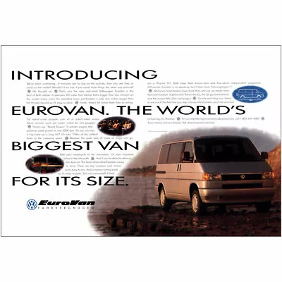 1993 Volkswagen Eurovan: In Spite Of Fact Its Smaller Vintage Print Ad • $6.75