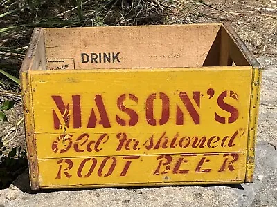 Vintage Mason's Root Beer Cold Spring Wood Crate Case Chicago Illinois Cola Soda • $222.22