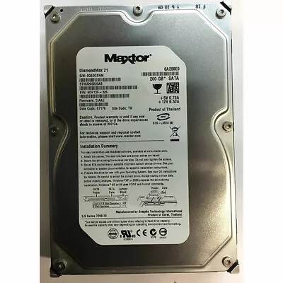 6A200E0 - Maxtor 200GB 7200 RPM SATA 3.5  HDD • $49