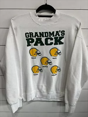 VTG Green Bay Packers Grandma NFL Football Crewneck Sweatshirt Adult Large 1980s • $29.92