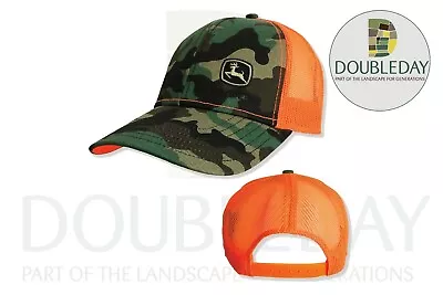 £23.99 • Buy John Deere Adults Camo & Hi-Viz Orange Mesh Back Baseball Cap - MC13080880CA
