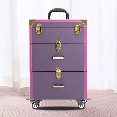 Portable Makeup Train Case Professional Cosmetic Trolley Travel Vanity Organizer • $76
