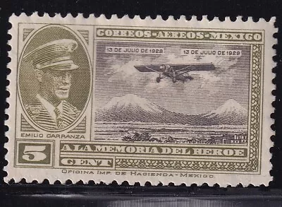 Ucv46 Mexico 1929 Emilio Carranza Airplane Volcanoes Sc#C5  Mc#600 • $2.99