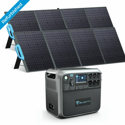$1829 • Buy BLUETTI AC200P 2000W Portable Power Station +2* 200W Solar Panels For Outdoor RV