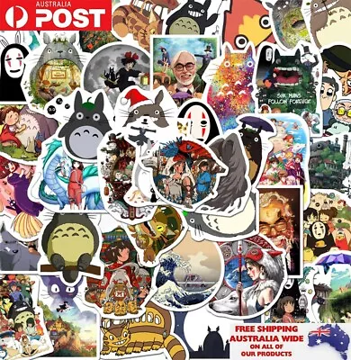 50x Miyazaki Anime Cartoon Sticker Pack Waterproof Graffiti Decal Birthday Gift • $8.96